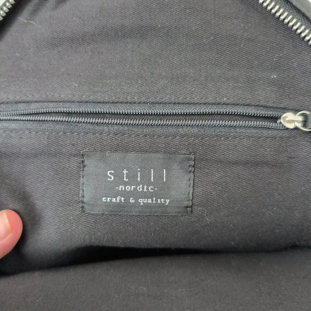 Still Nordic‎ Black Flo City Backpack 65654 Leather Quilted Mini Bag